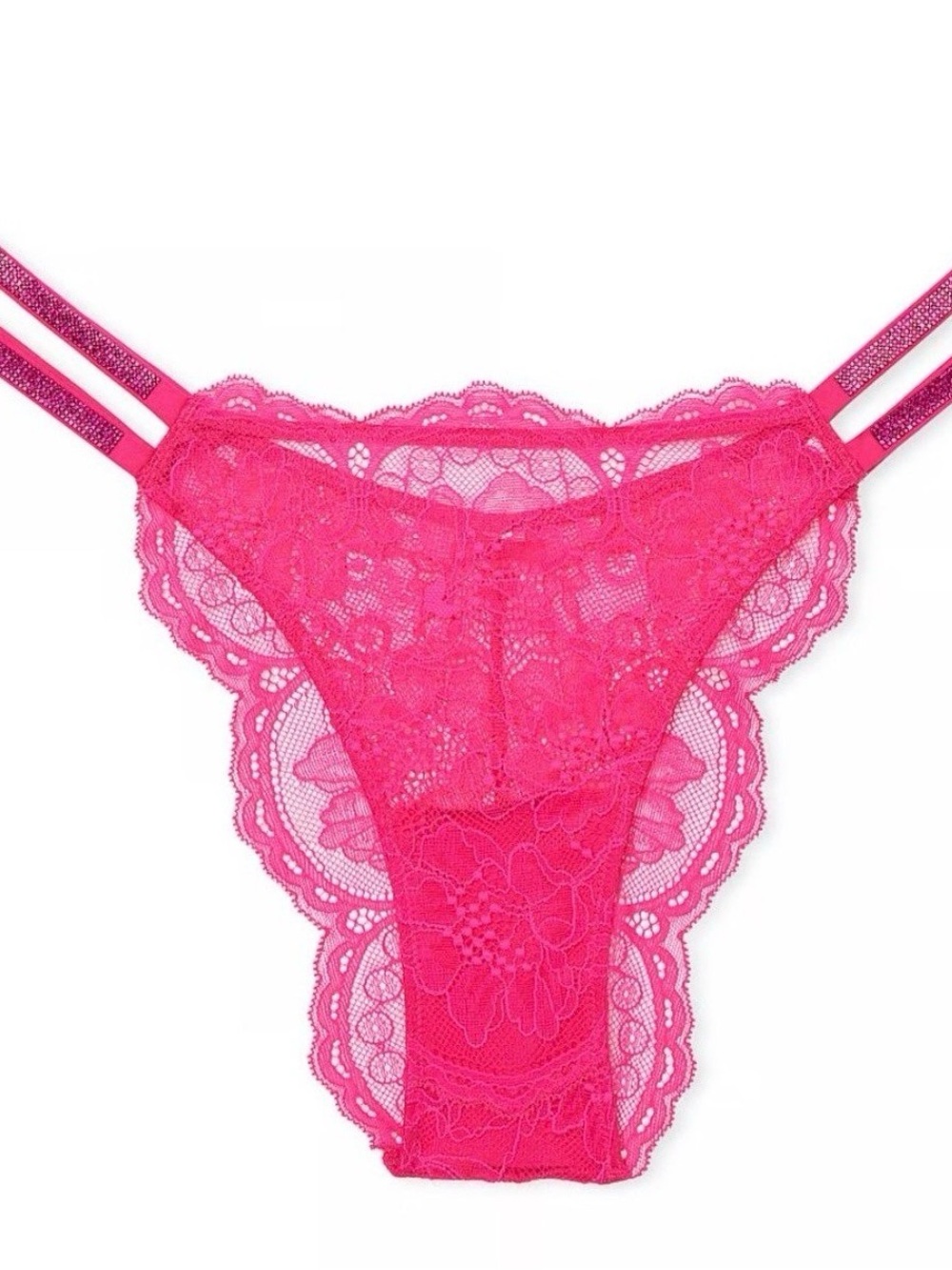 Victorias Secret VERY SEXY Double Shine Strap Brazilian Panty Sz XS